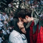 Fibro Love - Couple surrounded by tree blossoms